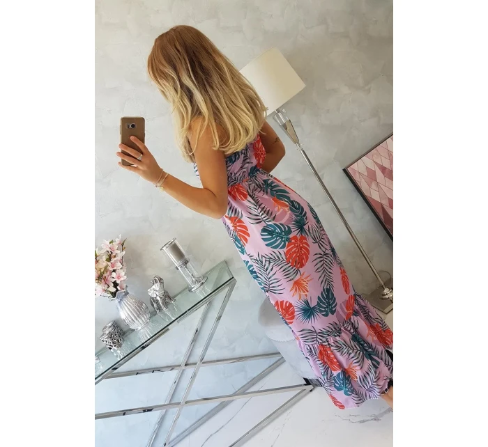 Šaty s motívom listov fialovej Šaty s motívom listov fialovej