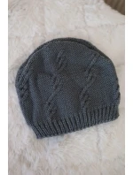 Dámská čepice tmavě šedá model 18752451 - K-Fashion Dámská čepice tmavě šedá model 18752451 - K-Fashion