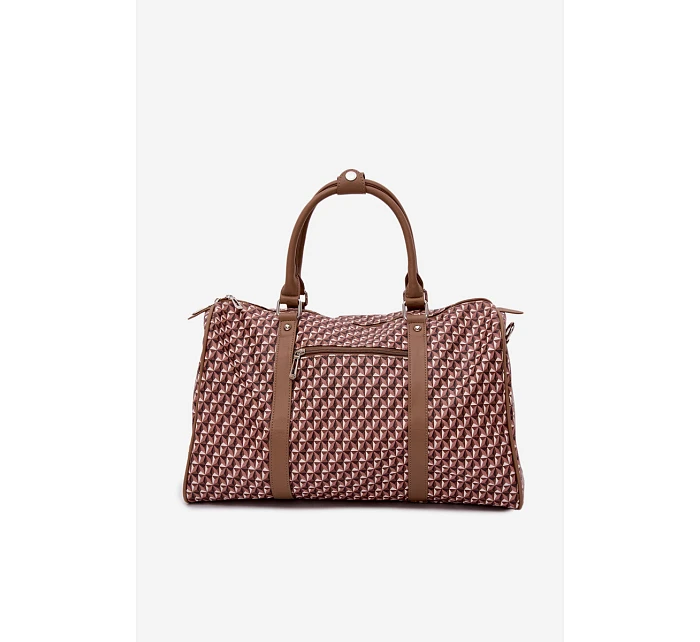 Vzorovaná Dámská Cestovní Taška Hnědá model 22111582 - Flora&Co