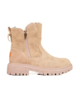 Pohodlné hnedé dámske členkové topánky na plochom podpätku Pohodlné hnedé dámske členkové topánky na plochom podpätku