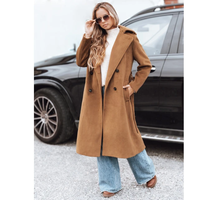 Dámský zimní kabát klasický hnědý Dstreet model 21991781 - FashionStreet