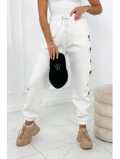 Bavlnené nohavice Amour ecru