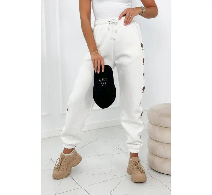 Bavlnené nohavice Amour ecru Bavlnené nohavice Amour ecru