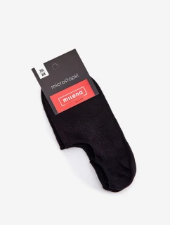 Dámské bavlněné model 21702937 ponožky hladké černé - Milena