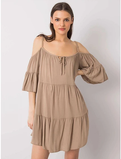 Dámské šaty TW SK BI model 18132958 béžová camel Och Bella - FPrice