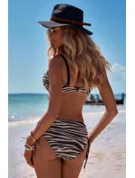 Dvojdielne trblietavé plavky V-11160 black and cream - Axami Dvojdielne trblietavé plavky V-11160 black and cream - Axami