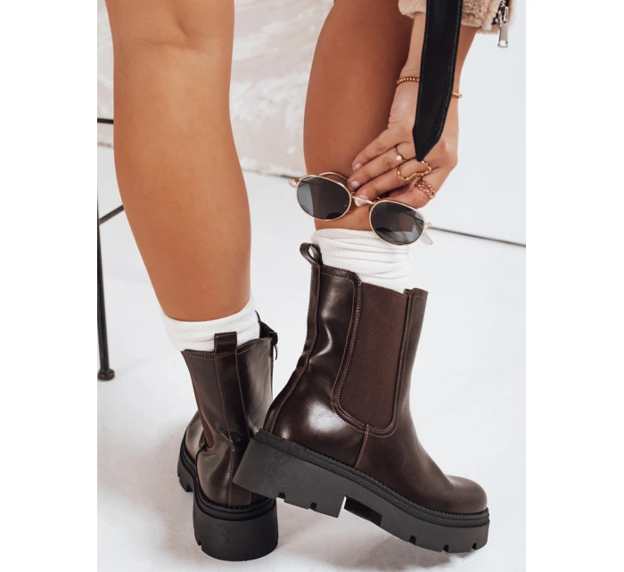 FashionStreet hnedé dámske topánky ZY1208