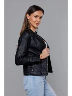 Černá dámská bunda ramoneska se stojáčkem model 18140997 - J.STYLE