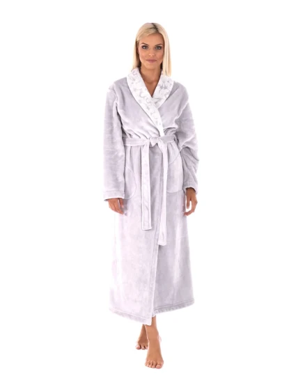 Dámsky župan Flora 2556 jednofarebný holubičia sivá - Vestis