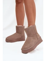 Dámské sněhule z přírodního semiše na platformě béžové model 21709747 - Boto Dámské sněhule z přírodního semiše na platformě béžové model 21709747 - Boto