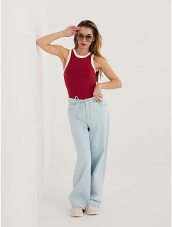 Nohavice D80033BB62629L221 svetlomodré