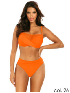 Dámske dvojdielne plavky Fashion 16 S1002N2-26c, oranžová - Self