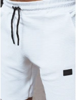 FashionStreet pánske biele teplákové šortky SX2384