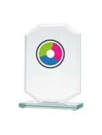 Sklenená trofej s farebnou potlačou LuxorJet