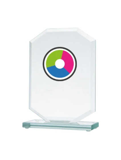 Sklenená trofej s farebnou potlačou LuxorJet