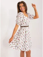LK SK 509406 šaty.31 bielo-hnedá