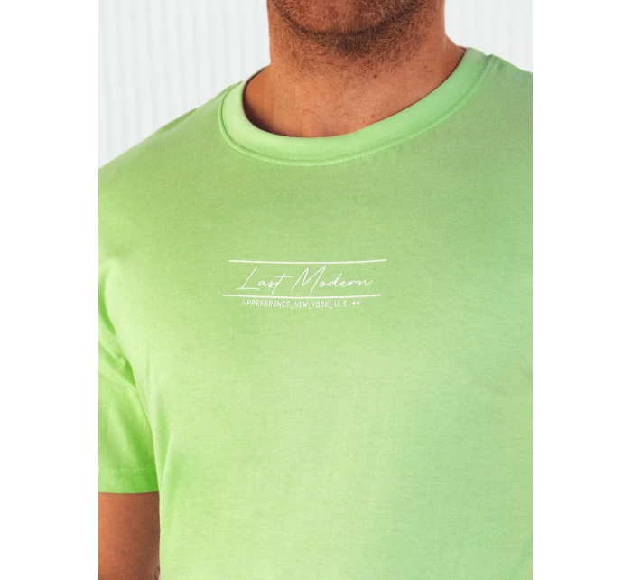 Pánské zelené tričko s potiskem Dstreet model 21975001 - FashionStreet