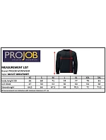 Sweatshirt Těžká pracovní mikina Doubleface 64. black model 22462153 - ProJob Sweatshirt Těžká pracovní mikina Doubleface 64. black model 22462153 - ProJob