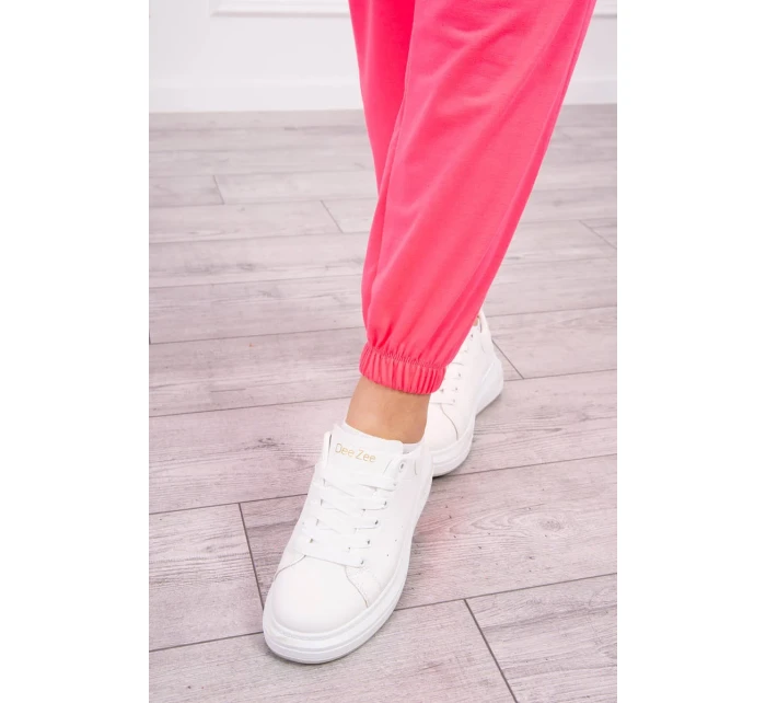 Bavlnená 3dielna sada ružová neónová