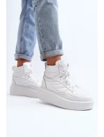 model 21647188 Dámské Kožené Sportovní Boty Na Platformě Bílé - Zazoo model 21647188 Dámské Kožené Sportovní Boty Na Platformě Bílé - Zazoo