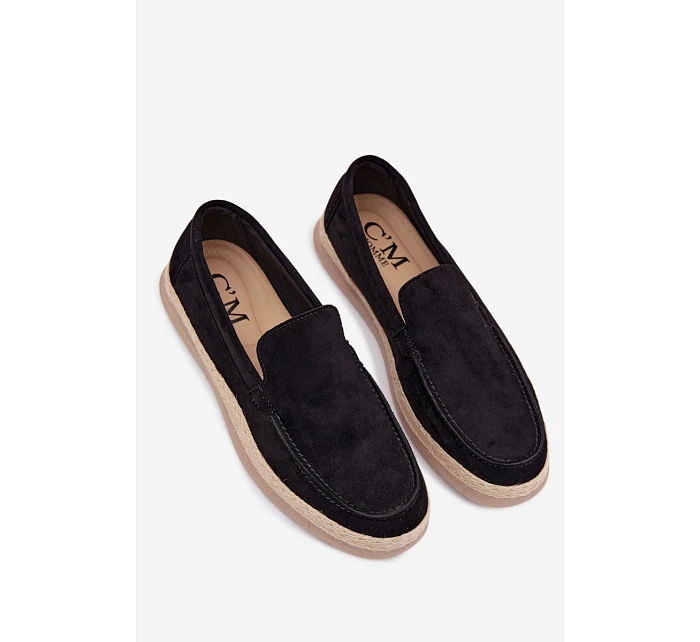 Mokasyny Espadryle Pánské Černé Rexton