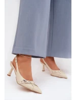 Sandále na podpätku model 225228 Krok vo veľkom štýle