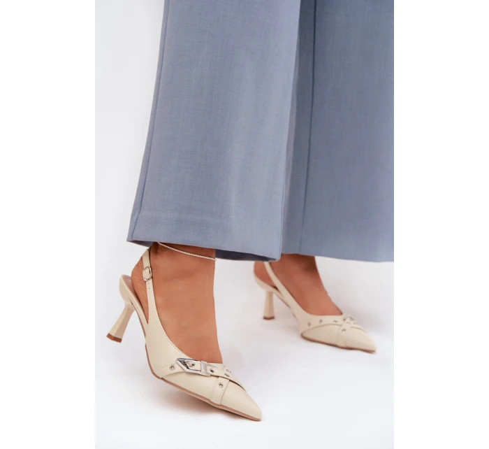 Sandále na podpätku model 225228 Krok vo veľkom štýle