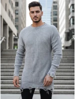 Pánský světle šedý svetr Dstreet model 21966876 - FashionStreet