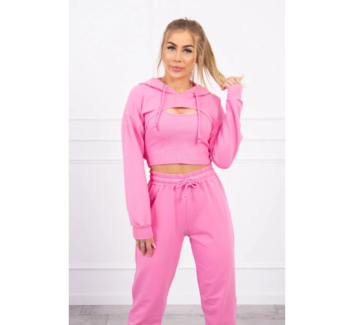 Bavlnená 3dielna sada svetlo ružová