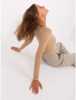 Sweter PM SW J model 21426970 camelowy - FPrice Sweter PM SW J model 21426970 camelowy - FPrice