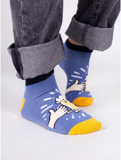 Yoclub Bavlnené ponožky vzory farby SKS-0086F-B800 Modrá