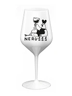 NERUŠŠŠ - biely nerozbitný pohár na víno 470 ml