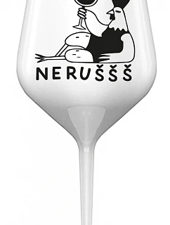 NERUŠŠŠ - biely nerozbitný pohár na víno 470 ml