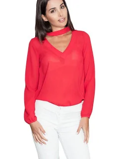 Dámská halenka model 18132948 Červená Figl - FPrice