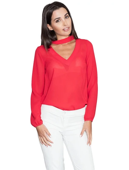 Dámska blúzka M543 Červená - Figl