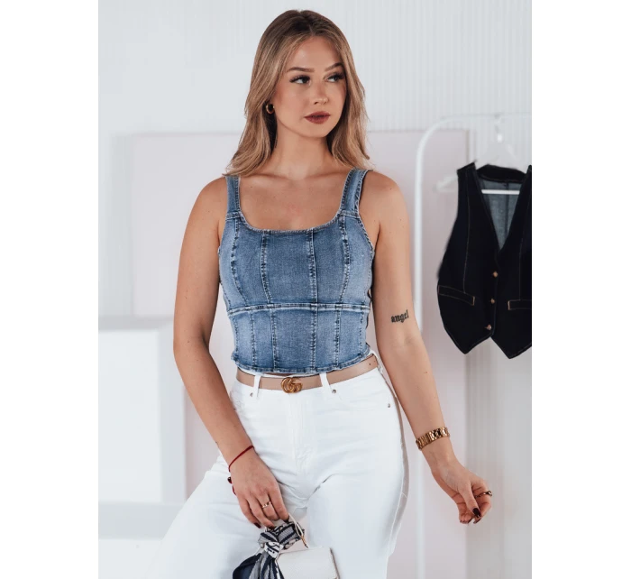 Dámský džínový top Dstreet model 21983616 - FashionStreet Dámský džínový top Dstreet model 21983616 - FashionStreet