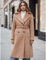 Dámský zimní kabát classic camel Dstreet model 21995114 - FashionStreet