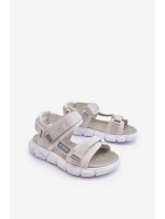 Dziecięce Sandałki Na Rzep Big Star LL374201 Biało-Srebrne Dziecięce Sandałki Na Rzep Big Star LL374201 Biało-Srebrne