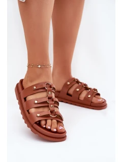 Klapki Damskie Z Paskami Camel Pasiriela