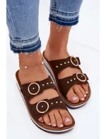 Wygodne Klapki Damskie Inblu CP000054 Brązowe