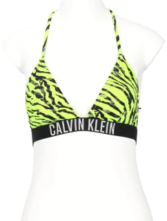 Dámska plavková podprsenka KW0KW02331 OIC neon yellow printed - Calvin Klein