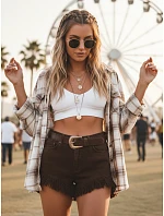 Spodenki damskie z brązowe model 22120881 - FashionStreet