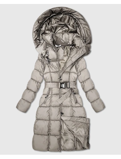 kurtka zimowa z paskiem beżowa model 21396756 - MINORITY