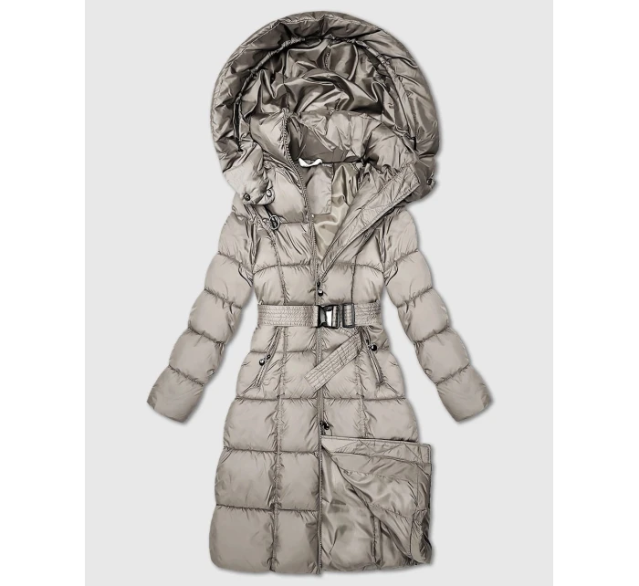 kurtka zimowa z paskiem beżowa model 21396756 - MINORITY