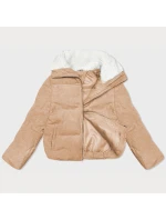 Dámská manšestrová bunda v barvě s vysokým stojáčkem model 21461534 - J.STYLE