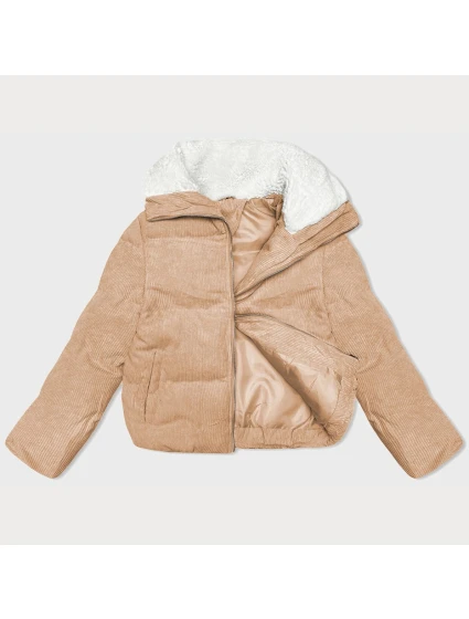 Dámská manšestrová bunda v barvě s vysokým stojáčkem model 21461534 - J.STYLE