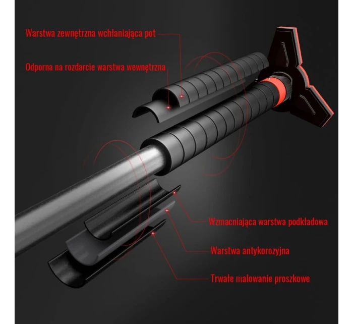 Posilňovacia tyč HMS DD401 s rovnou šírkou 98-133 cm
