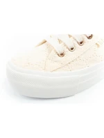 Lee Cooper Dámske šnurovacie športové topánky Beige Dámske tenisky na platforme