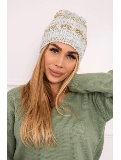 Fleecová čiapka Melisa K241 mint+olive