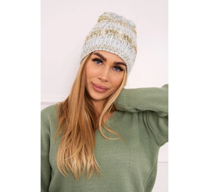 Fleecová čiapka Melisa K241 mint+olive